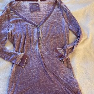 Guess purple henley